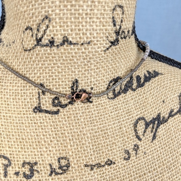 Boho Blue/Brown Shell/Beaded Turquoise Necklace - Picture 4 of 4